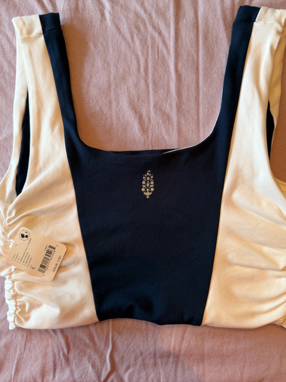 Free People Sports Level Up BraNWT! 🌷Navy and Cream Colorblock FP Movement